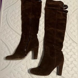 Suede over the knee boots